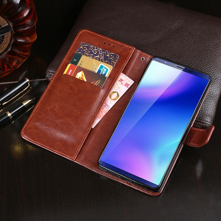 For Cubot X18 Plus idewei Crazy Horse Texture Horizontal Flip Leather Case with Holder & Card Slots & Wallet