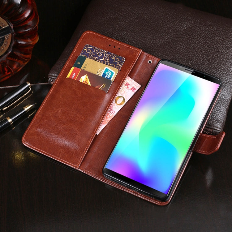 For Cubot X19 idewei Crazy Horse Texture Horizontal Flip Leather Case with Holder & Card Slots & Wallet