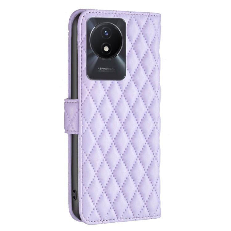 For vivo Y02 4G Diamond Lattice Wallet Leather Flip Phone Case