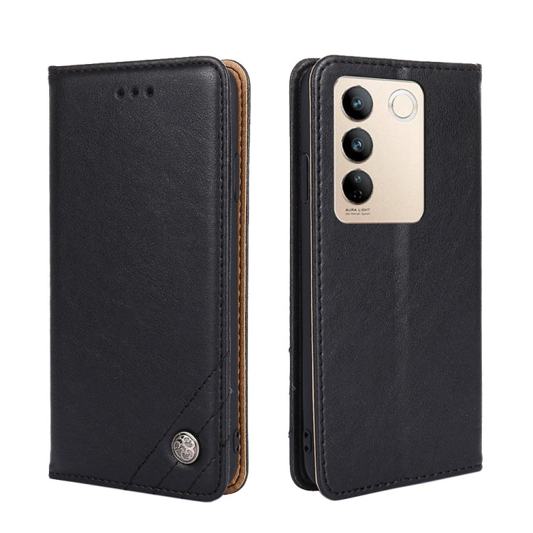 For vivo S16 / S16 Pro Non-Magnetic Retro Texture Horizontal Flip Leather Case