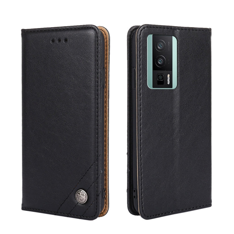 For Xiaomi Redmi K60 / K60 Pro Non-Magnetic Retro Texture Horizontal Flip Leather Case