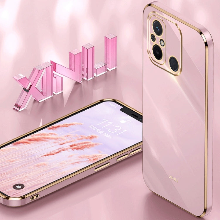 For Xiaomi Redmi 12C 4G XINLI Straight Edge 6D Electroplate TPU Phone Case