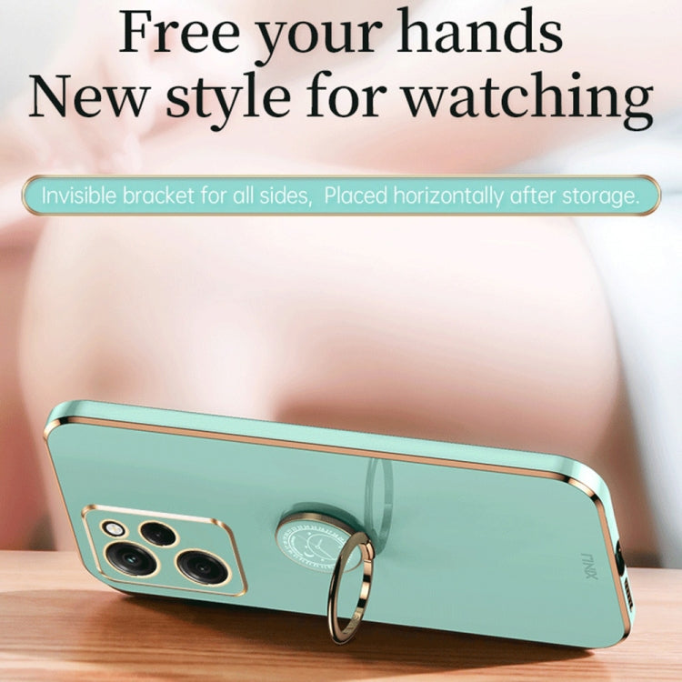 For Xiaomi Redmi Note 12 Pro Speed XINLI Straight Edge 6D Electroplate TPU Phone Case with Ring Holder