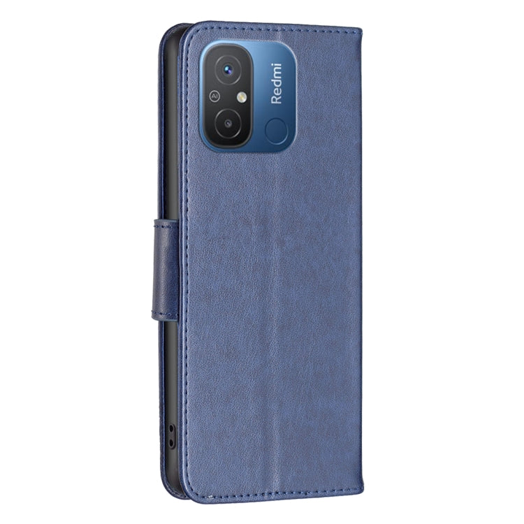 For Xiaomi Redmi 12C Embossing Two Butterflies Pattern Leather Phone Case