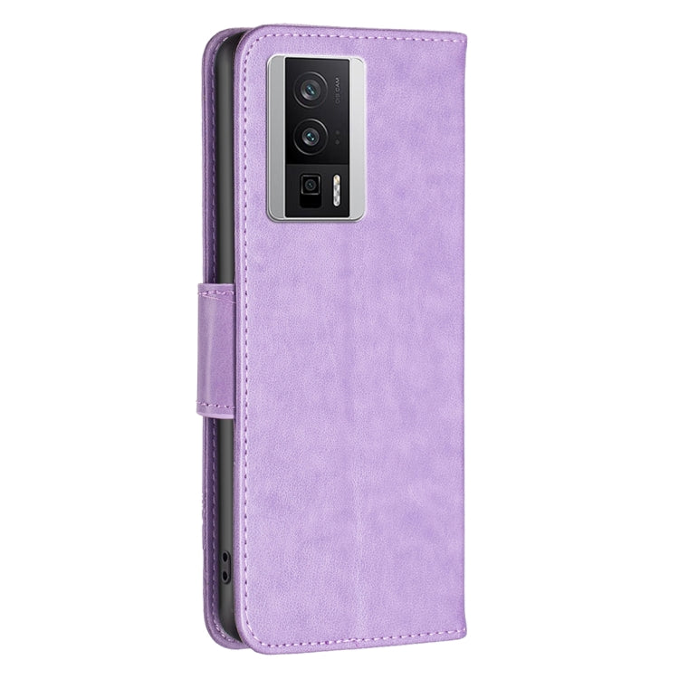 For Xiaomi Redmi K60 / K60 Pro Embossing Two Butterflies Pattern Leather Phone Case