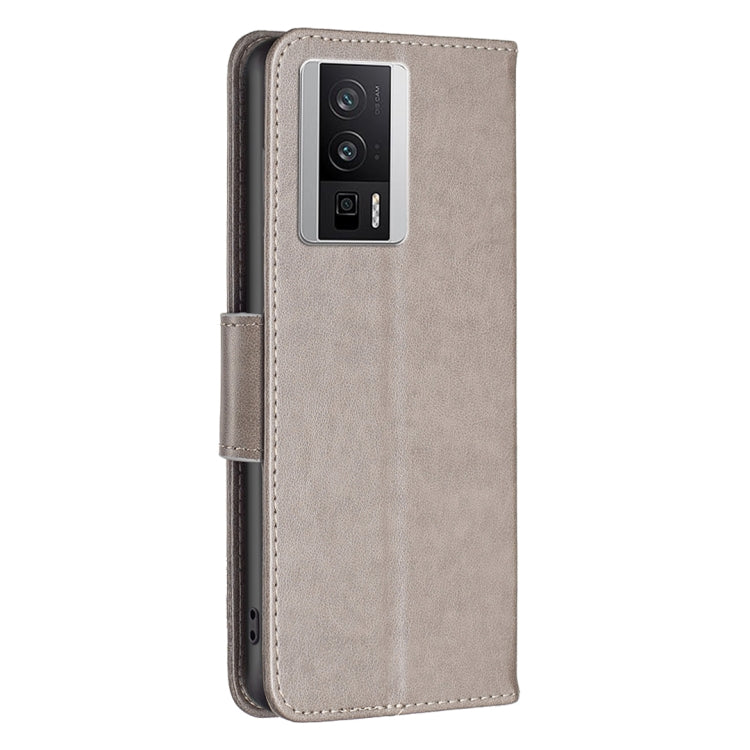 For Xiaomi Redmi K60 / K60 Pro Embossing Two Butterflies Pattern Leather Phone Case