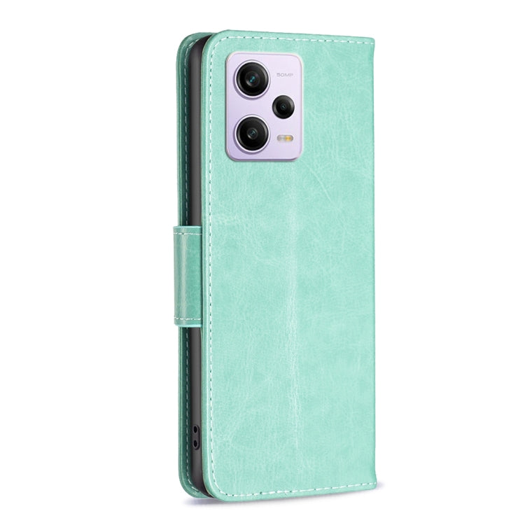 For Xiaomi Redmi Note 12 Pro+ Global Embossing Two Butterflies Pattern Leather Phone Case
