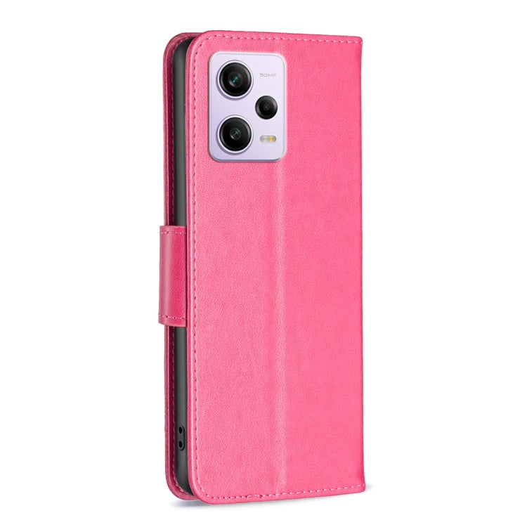 For Xiaomi Redmi Note 12 Pro 5G Global Embossing Two Butterflies Pattern Leather Phone Case