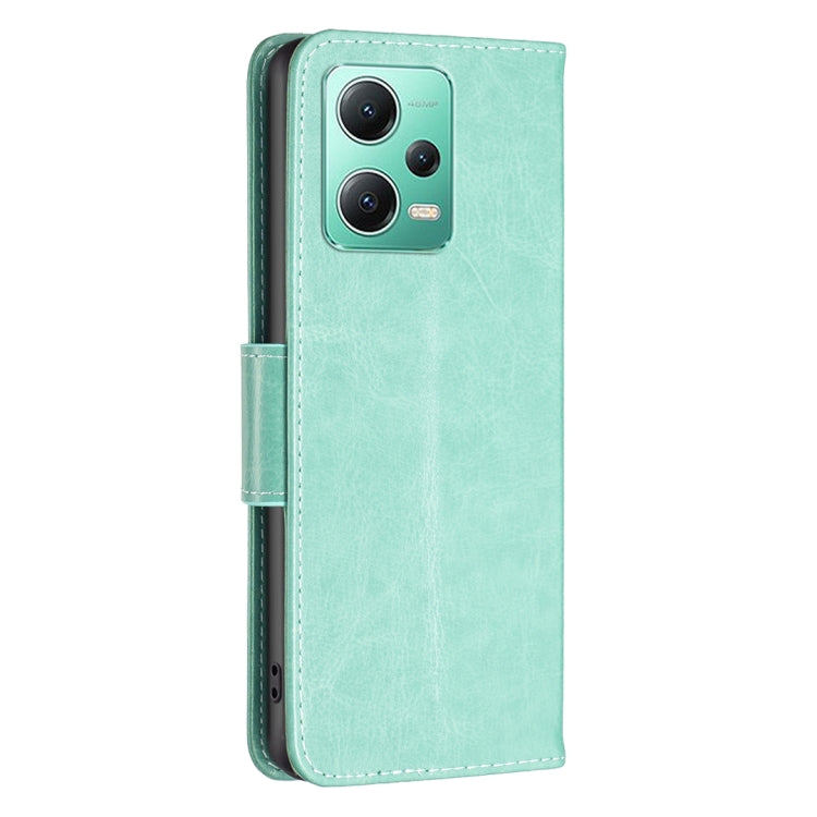 For Xiaomi Redmi Note 12 Global Embossing Two Butterflies Pattern Leather Phone Case