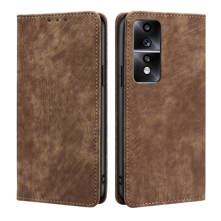 For Honor 80 GT RFID Anti-theft Brush Magnetic Leather Phone Case