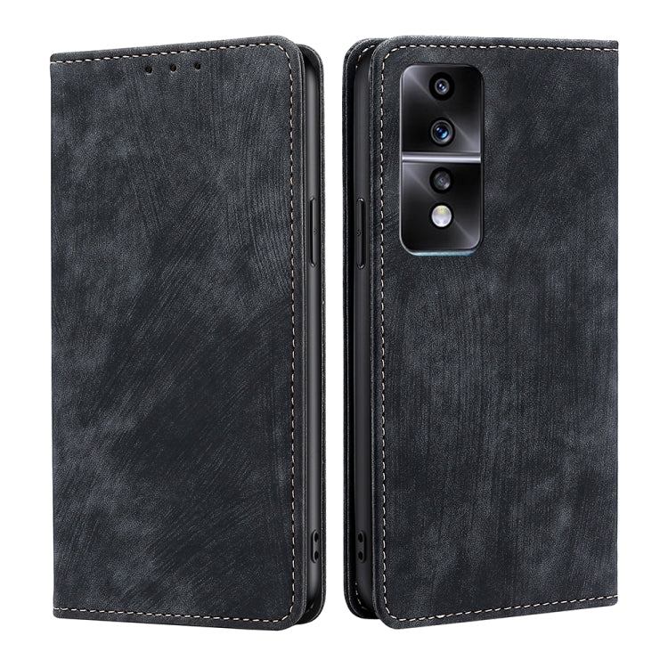 For Honor 80 GT RFID Anti-theft Brush Magnetic Leather Phone Case