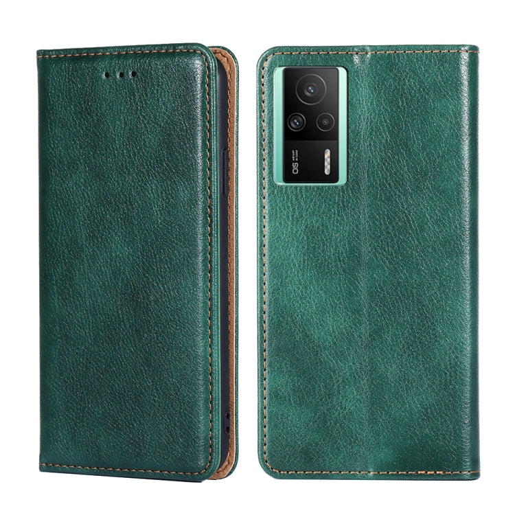 For Xiaomi Redmi K60E Gloss Oil Solid Color Magnetic Leather Phone Case