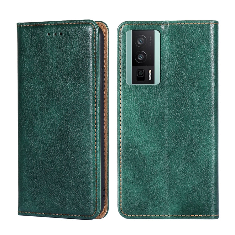 For Xiaomi Redmi K60 / K60 Pro Gloss Oil Solid Color Magnetic Leather Phone Case