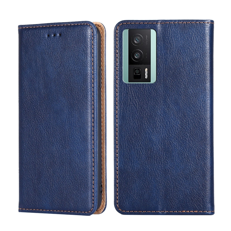 For Xiaomi Redmi K60 / K60 Pro Gloss Oil Solid Color Magnetic Leather Phone Case