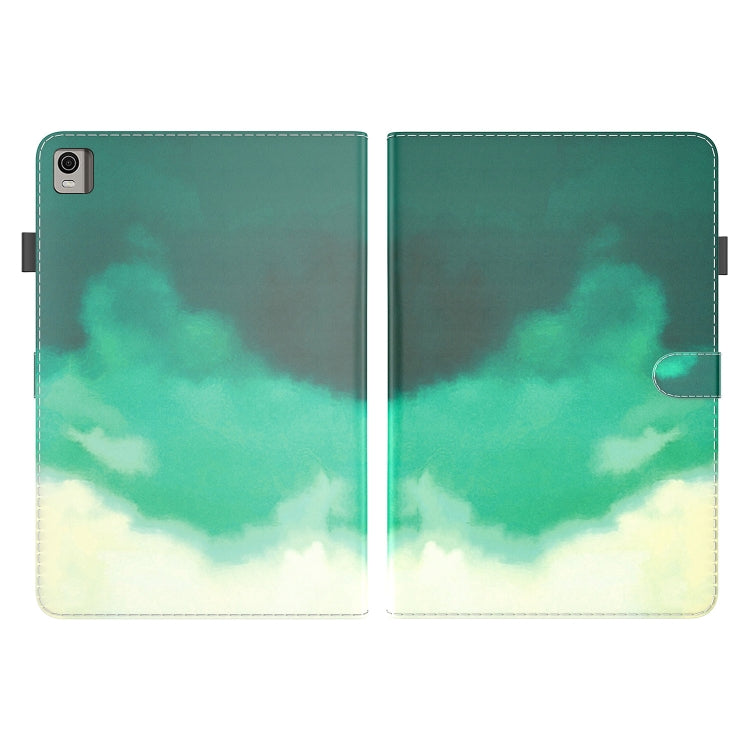 For Nokia T21 Watercolor Pattern Flip Leather Tablet Case