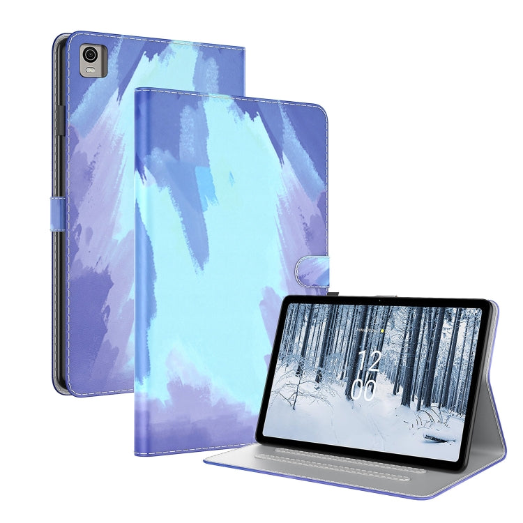 For Nokia T21 Watercolor Pattern Flip Leather Tablet Case