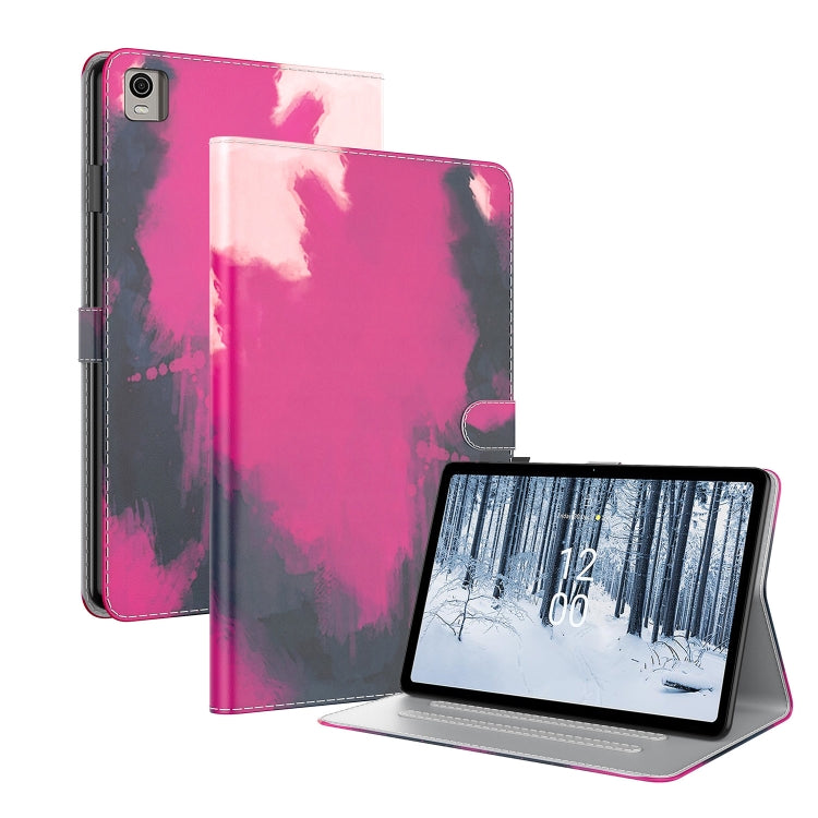 For Nokia T21 Watercolor Pattern Flip Leather Tablet Case