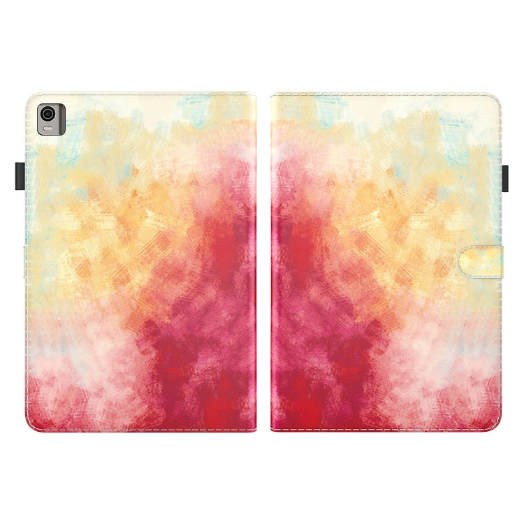 For Nokia T21 Watercolor Pattern Flip Leather Tablet Case