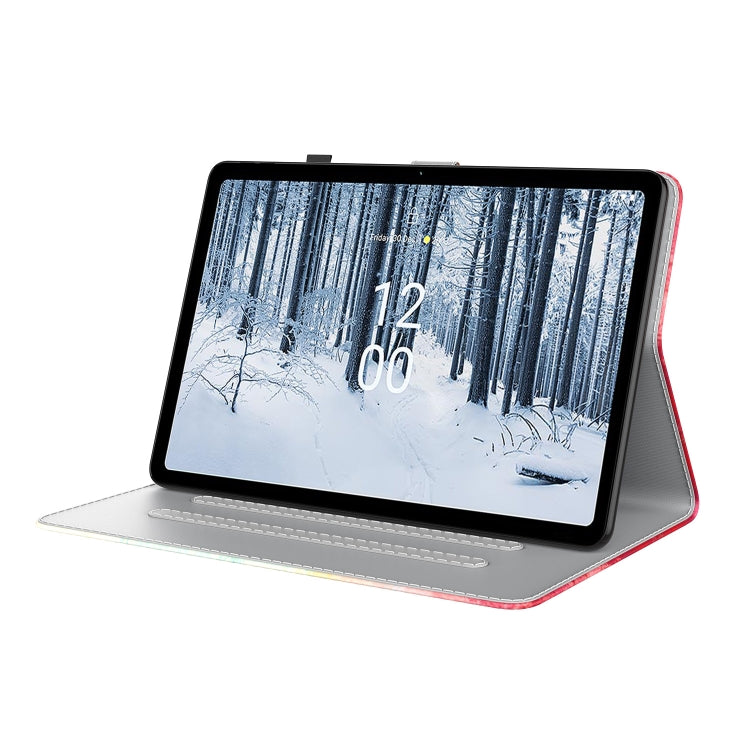 For Nokia T21 Watercolor Pattern Flip Leather Tablet Case