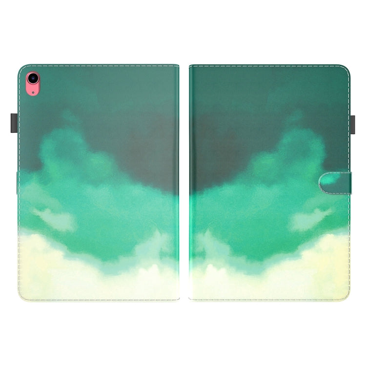 For iPad 10th Gen 10.9 2022 Watercolor Pattern Flip Leather Tablet Case