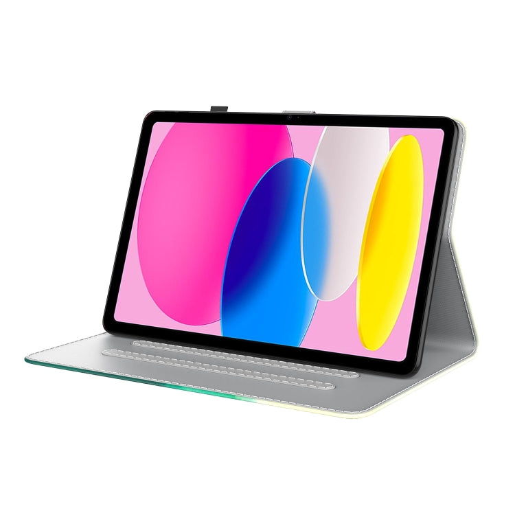 For iPad 10th Gen 10.9 2022 Watercolor Pattern Flip Leather Tablet Case
