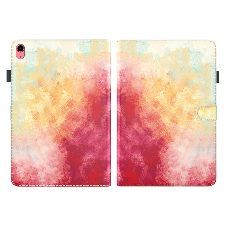 For iPad 10th Gen 10.9 2022 Watercolor Pattern Flip Leather Tablet Case