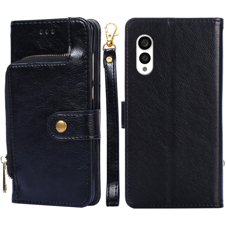 For Fujitsu Arrows N F-51C Zipper Bag Leather Phone Case