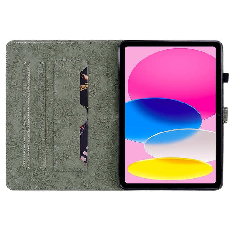 For iPad 10th Gen 10.9 2022 Tiger Pattern Flip Leather Tablet Case