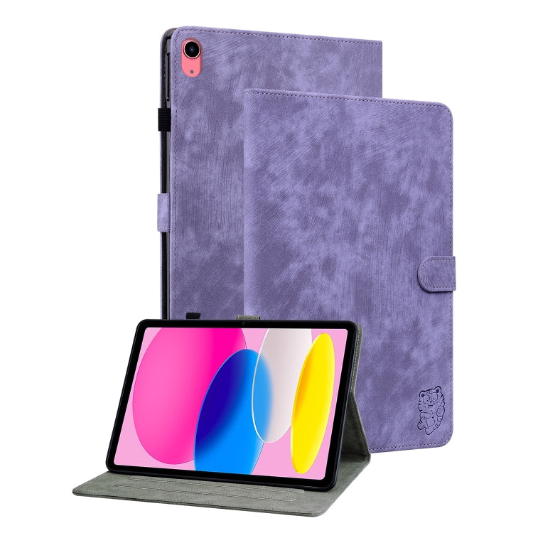 For iPad 10th Gen 10.9 2022 Tiger Pattern Flip Leather Tablet Case
