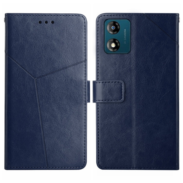 For Motorola Moto E13 4G HT01 Y-shaped Pattern Flip Leather Phone Case