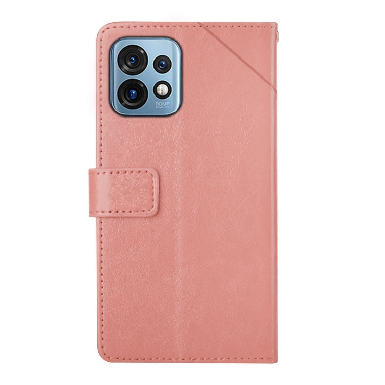 For Motorola Edge+ 2023 HT01 Y-shaped Pattern Flip Leather Phone Case