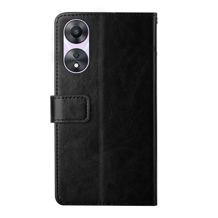 For OPPO A58 5G/A78 5G HT01 Y-shaped Pattern Flip Leather Phone Case