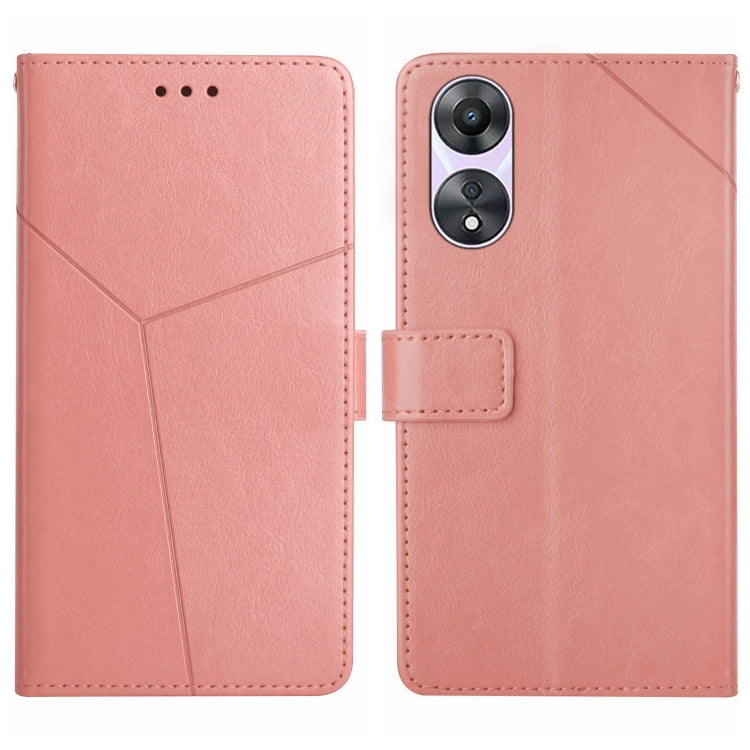 For OPPO Reno8 T 4G HT01 Y-shaped Pattern Flip Leather Phone Case