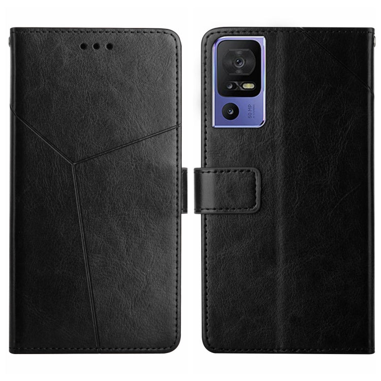 For TCL 40 SE HT01 Y-shaped Pattern Flip Leather Phone Case