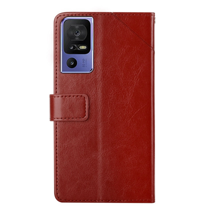 For TCL 40 SE HT01 Y-shaped Pattern Flip Leather Phone Case