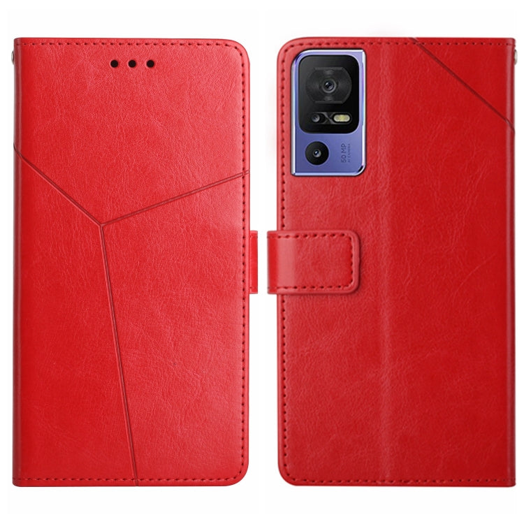 For TCL 40 SE HT01 Y-shaped Pattern Flip Leather Phone Case