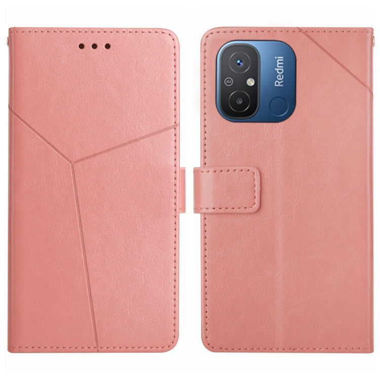 For Xiaomi Redmi 11A 4G HT01 Y-shaped Pattern Flip Leather Phone Case