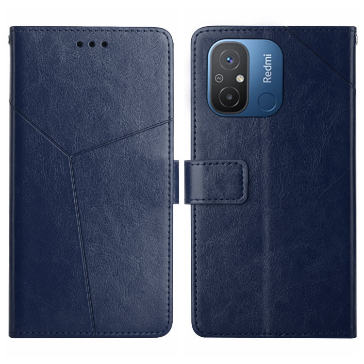 For Xiaomi Redmi 11A 4G HT01 Y-shaped Pattern Flip Leather Phone Case