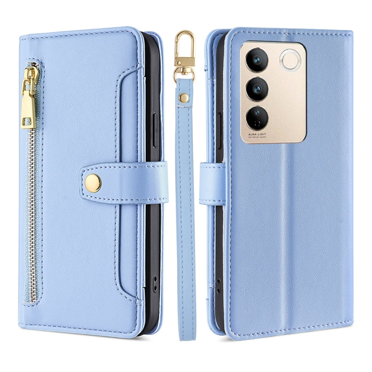 For vivo S16 / S16 Pro Sheep Texture Cross-body Zipper Wallet Leather Phone Case