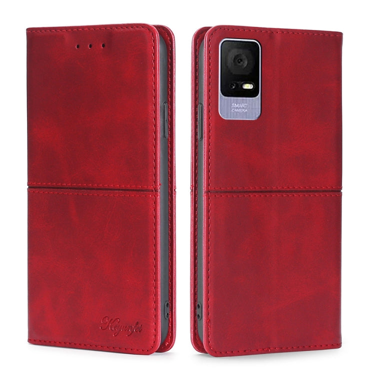 For TCL 405 / 406 / 408 Cow Texture Magnetic Horizontal Flip Leather Phone Case