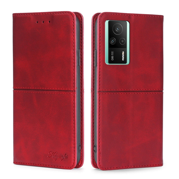 For Xiaomi Redmi K60E Cow Texture Magnetic Horizontal Flip Leather Phone Case