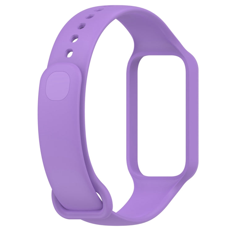 For Redmi Band 2 Solid Color Silicone Integrated Watch Band