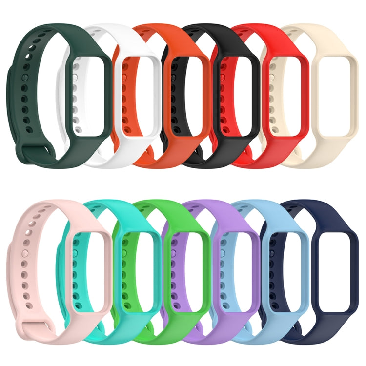 For Redmi Band 2 Solid Color Silicone Integrated Watch Band