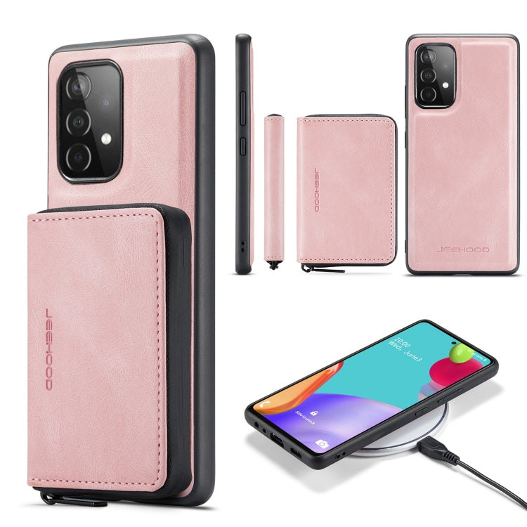 For Samsung Galaxy A53 5G JEEHOOD Magnetic Zipper Horizontal Flip Leather Phone Case