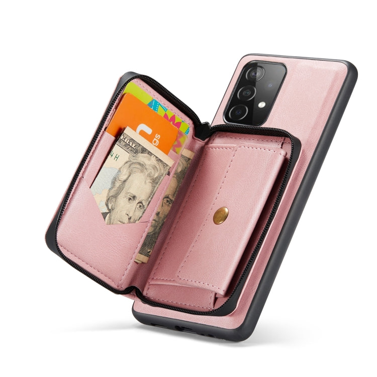 For Samsung Galaxy A53 5G JEEHOOD Magnetic Zipper Horizontal Flip Leather Phone Case