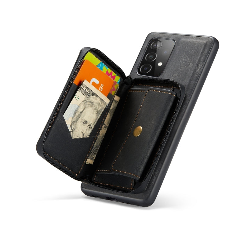 For Samsung Galaxy A53 5G JEEHOOD Magnetic Zipper Horizontal Flip Leather Phone Case