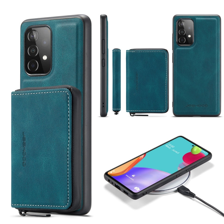 For Samsung Galaxy A53 5G JEEHOOD Magnetic Zipper Horizontal Flip Leather Phone Case