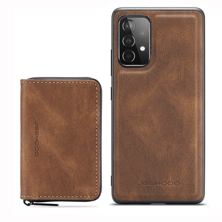 For Samsung Galaxy A53 5G JEEHOOD Magnetic Zipper Horizontal Flip Leather Phone Case