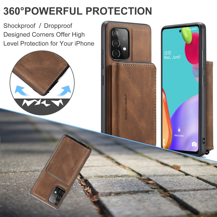 For Samsung Galaxy A53 5G JEEHOOD Magnetic Zipper Horizontal Flip Leather Phone Case