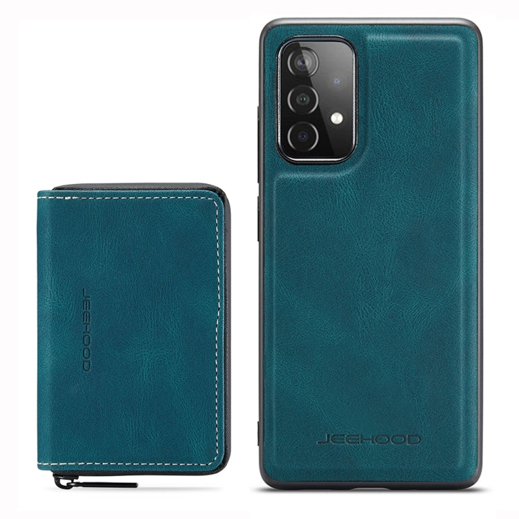 For Samsung Galaxy A73 5G JEEHOOD Magnetic Zipper Horizontal Flip Leather Phone Case